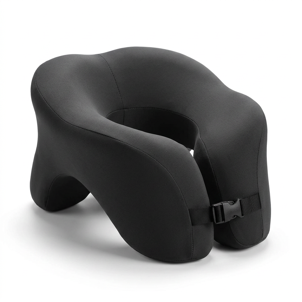 Travel Neck Pillow for Easy In-Transit Support in Memory Foam