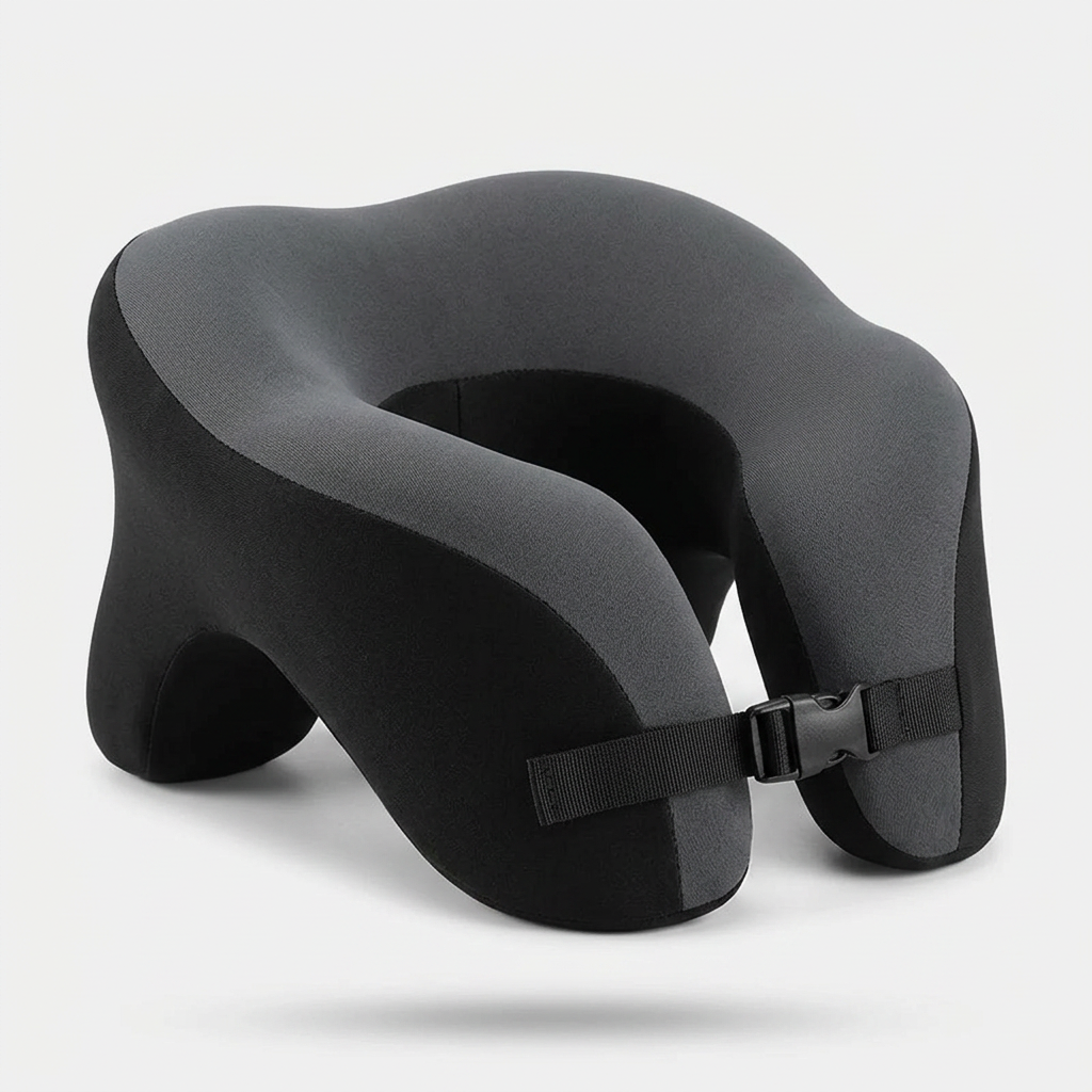 Travel Neck Pillow for Easy In-Transit Support in Memory Foam