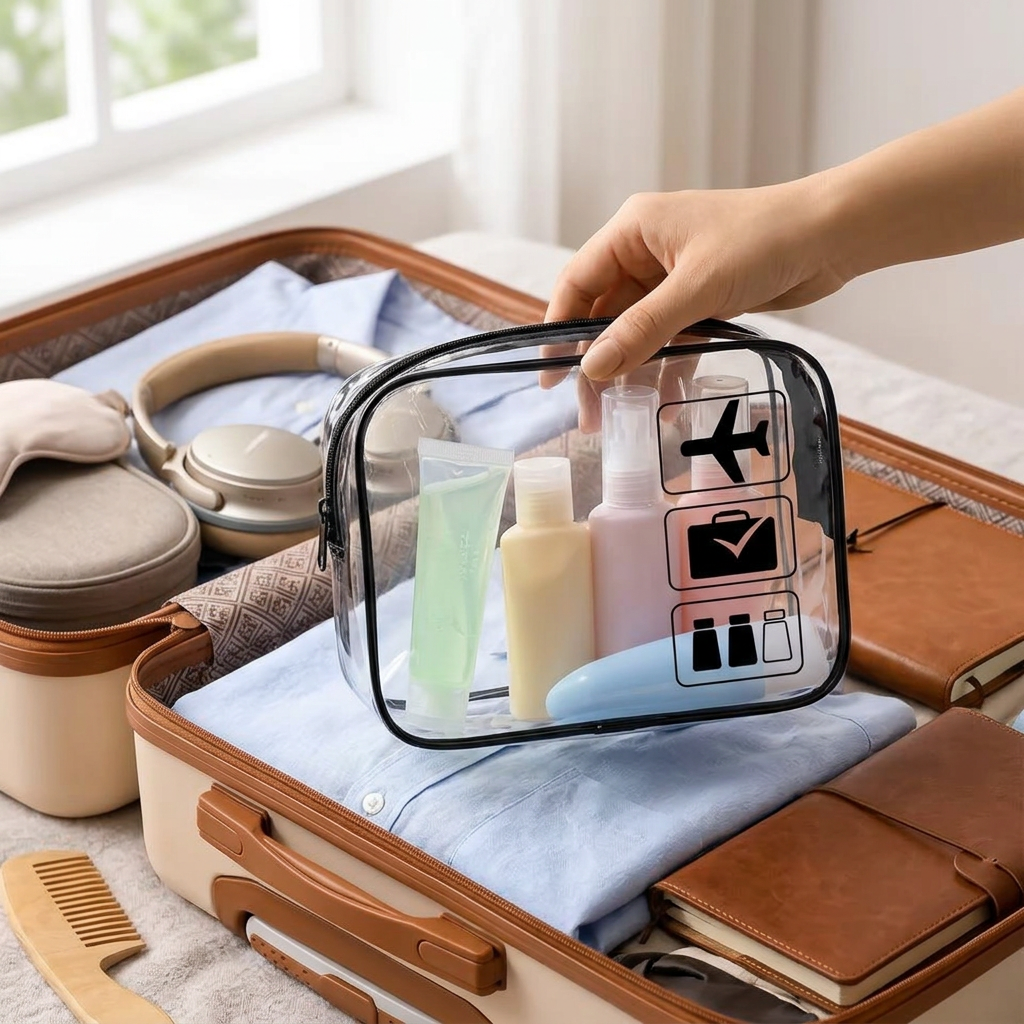 Clear Toiletry Travel Bag for Fast TSA Carry-On Packing