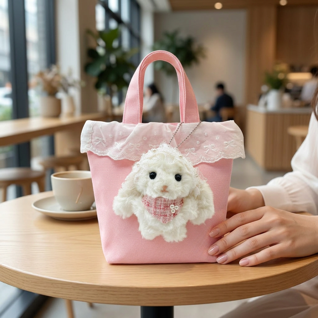 Cute Rabbit Plush Keychain – Travel Charm with Soft PP Cotton