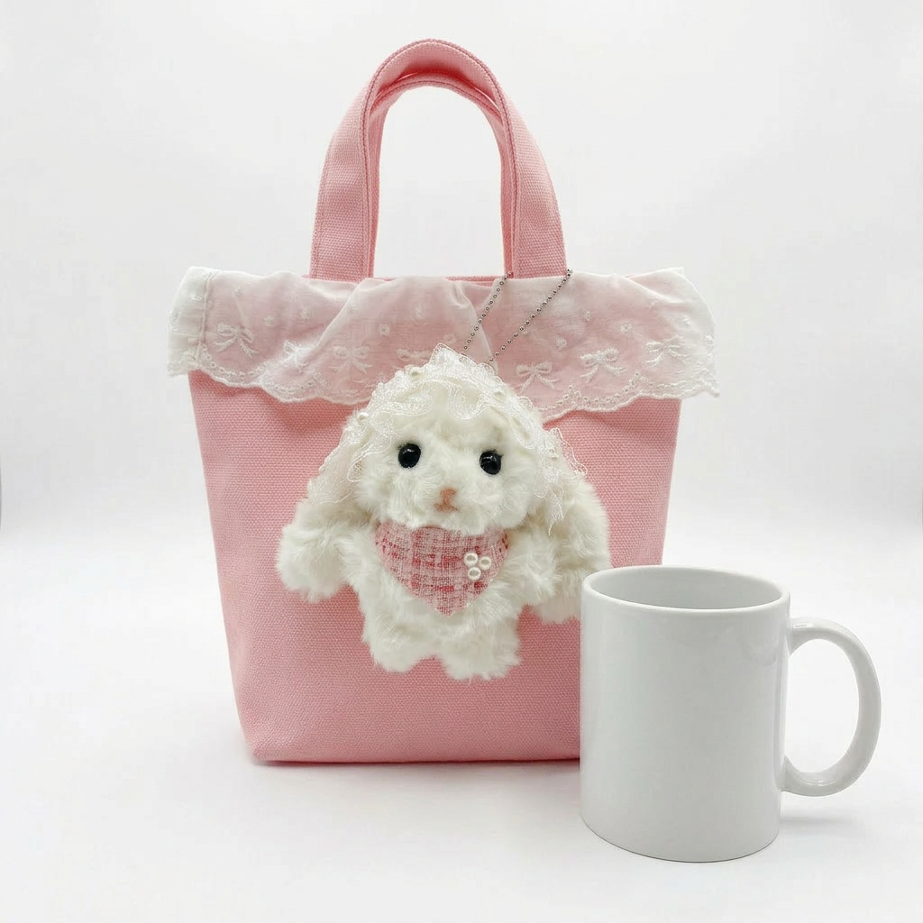 Cute Rabbit Plush Keychain – Travel Charm with Soft PP Cotton