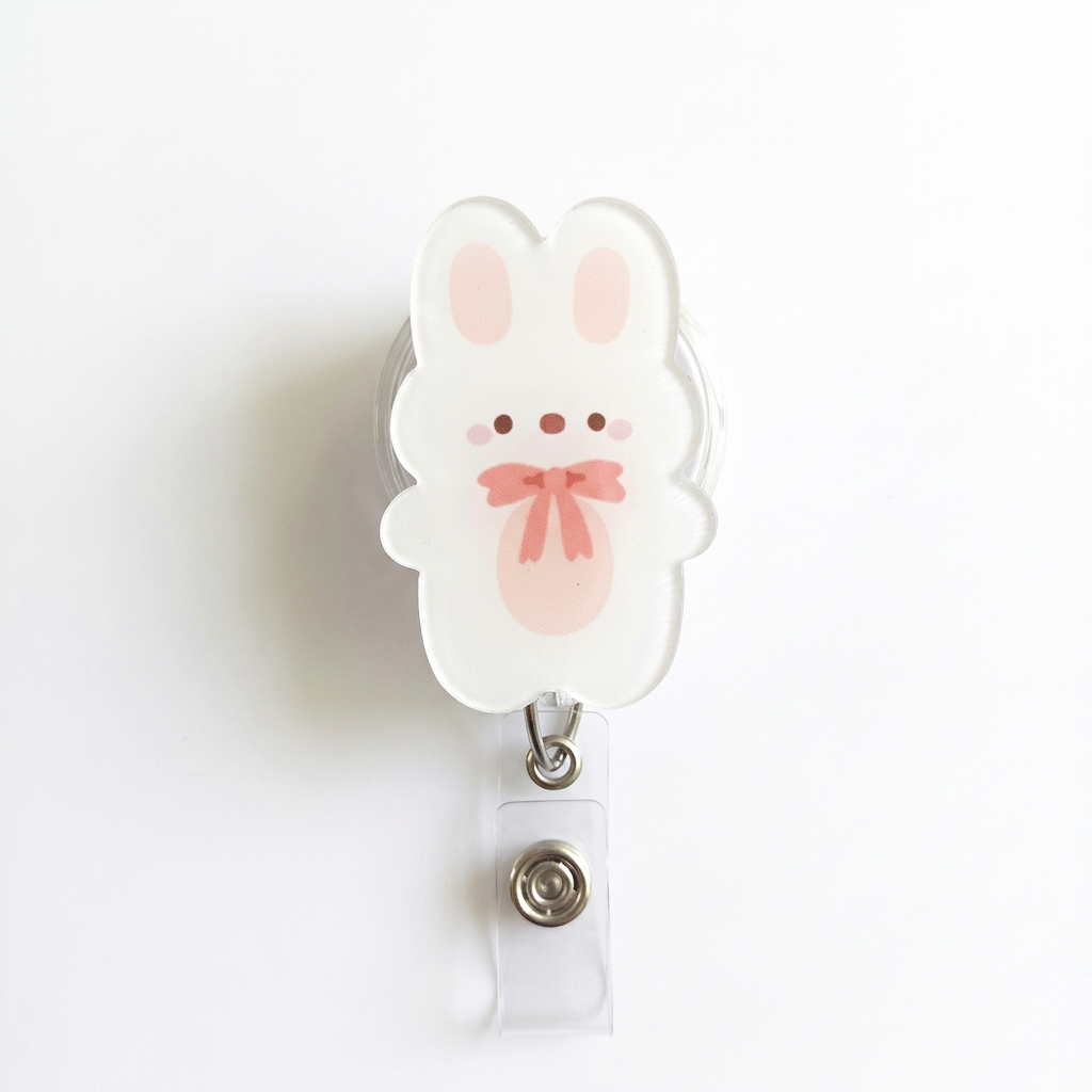 Cute Anime Badge Reel – Retractable ID Holder with Acrylic Charm
