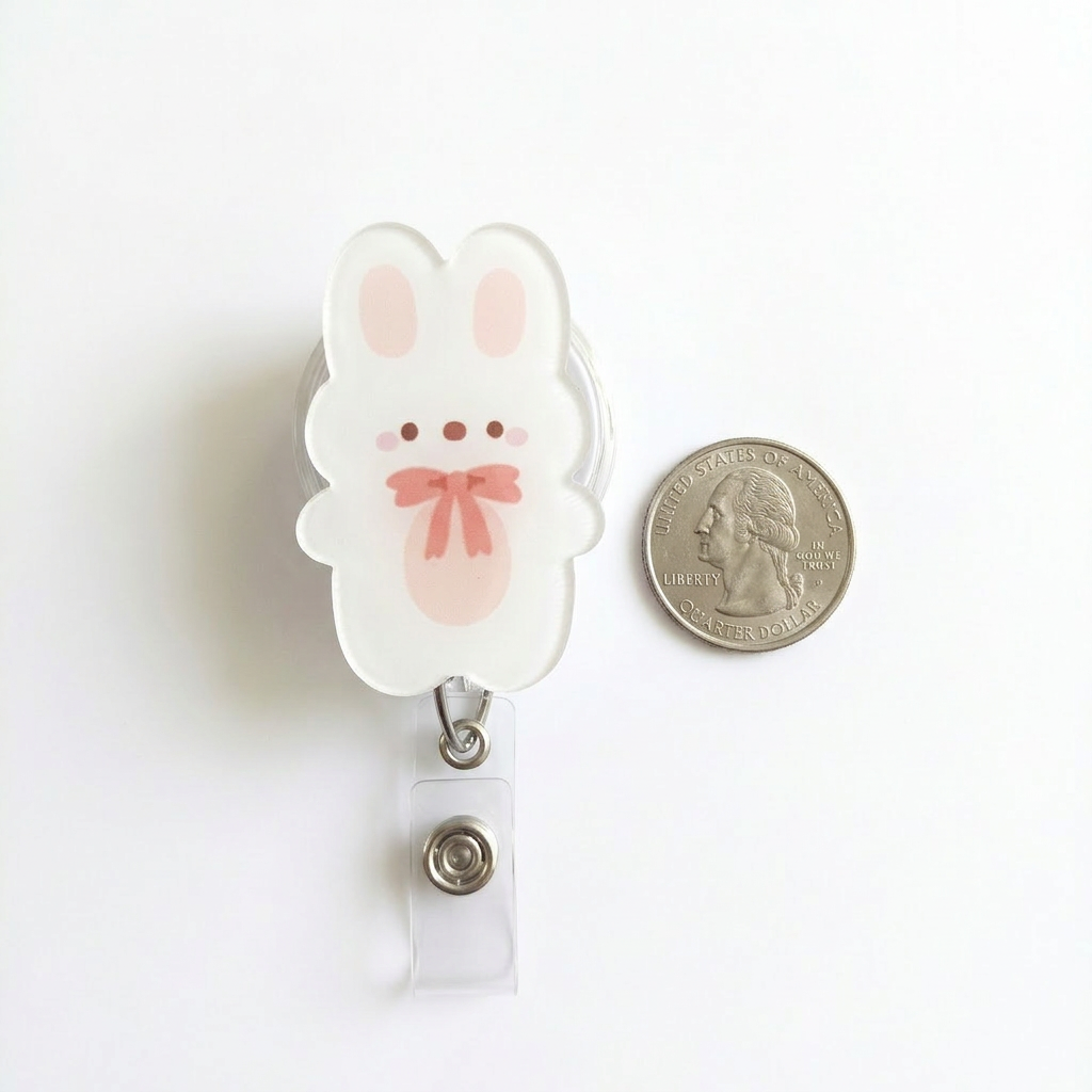 Cute Anime Badge Reel – Retractable ID Holder with Acrylic Charm