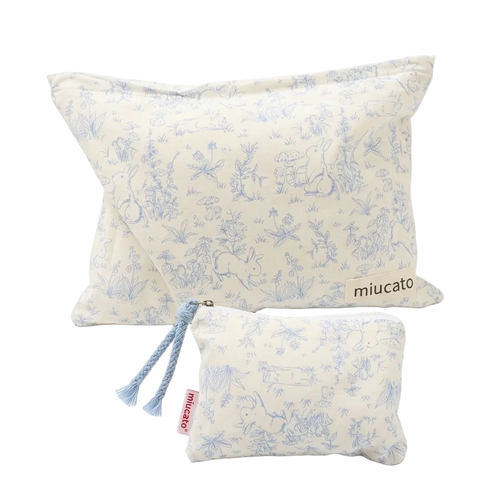 Rabbit Print Travel Cosmetic Bag – Large Capacity & Multifunctional Polyester