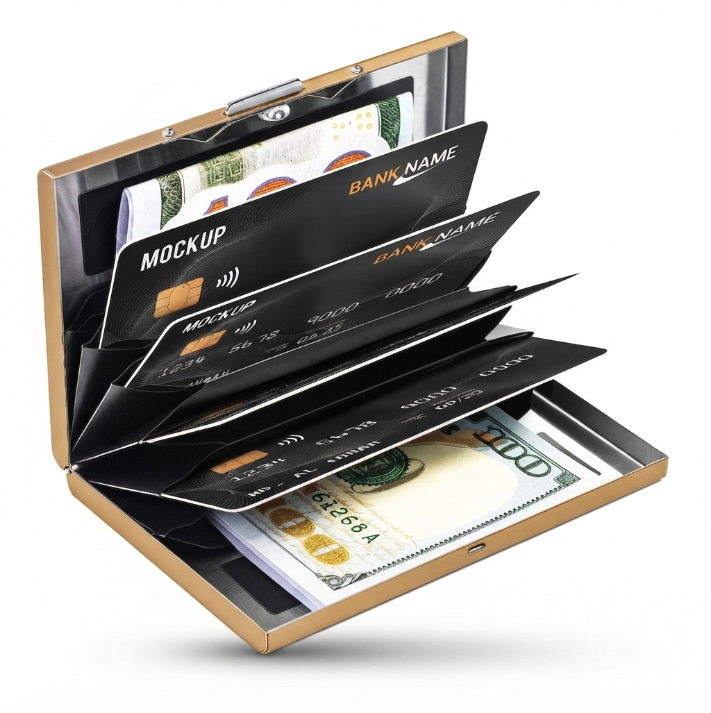 RFID Blocking Card Holder – Secure Storage with Slim Aluminum Design