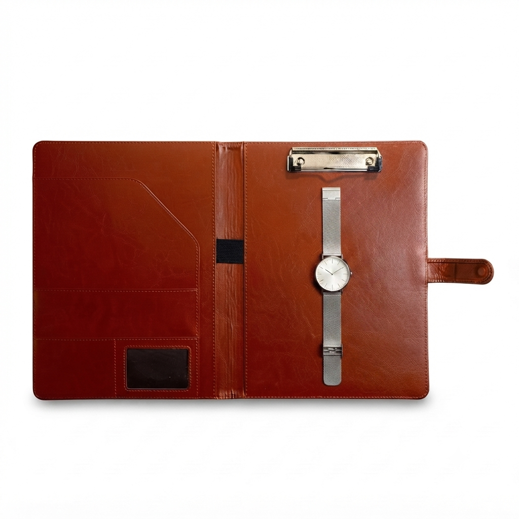 A4 Portfolio Organizer for Professional Travel & Textured PU Leather