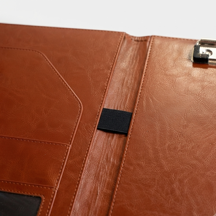 A4 Portfolio Organizer for Professional Travel & Textured PU Leather