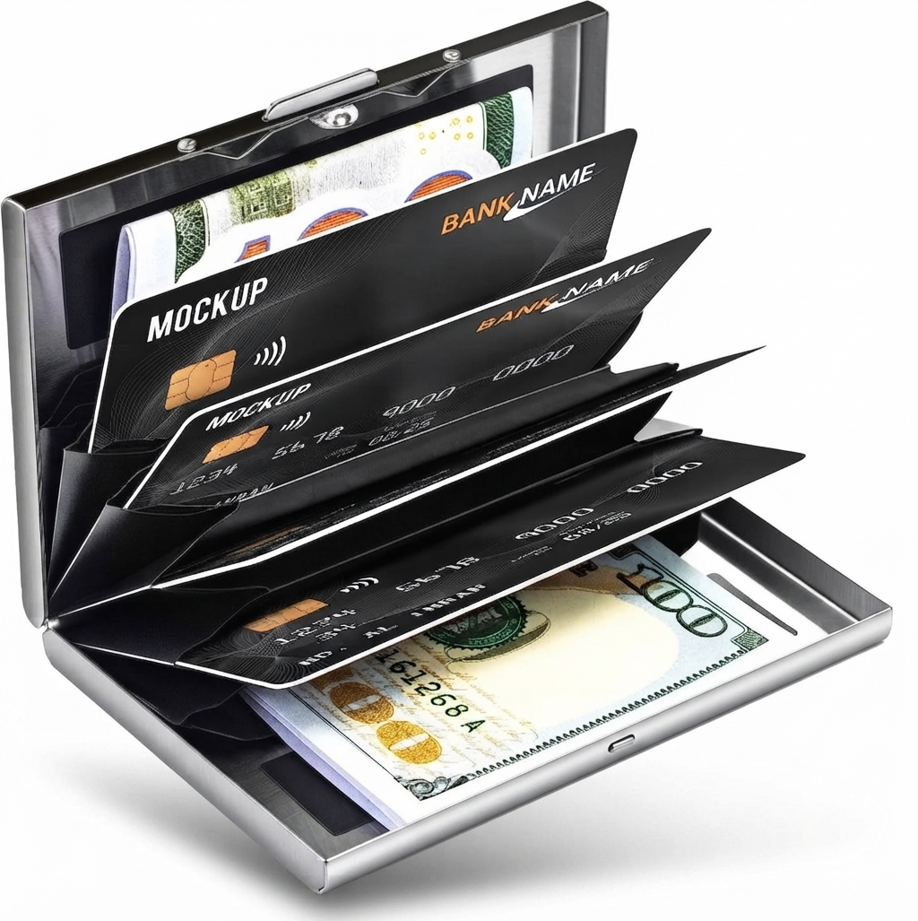 RFID Blocking Card Holder – Secure Storage with Slim Aluminum Design