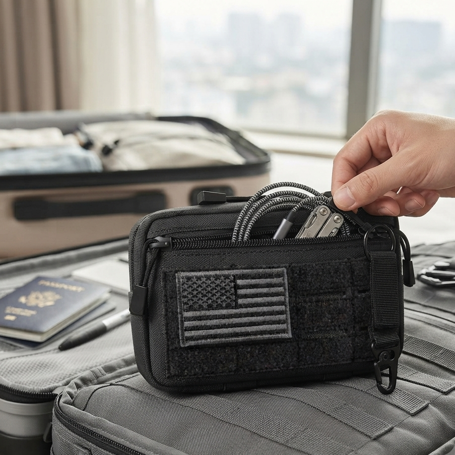 Modular Utility Pouch for Organized Travel & Durable Nylon Fabric