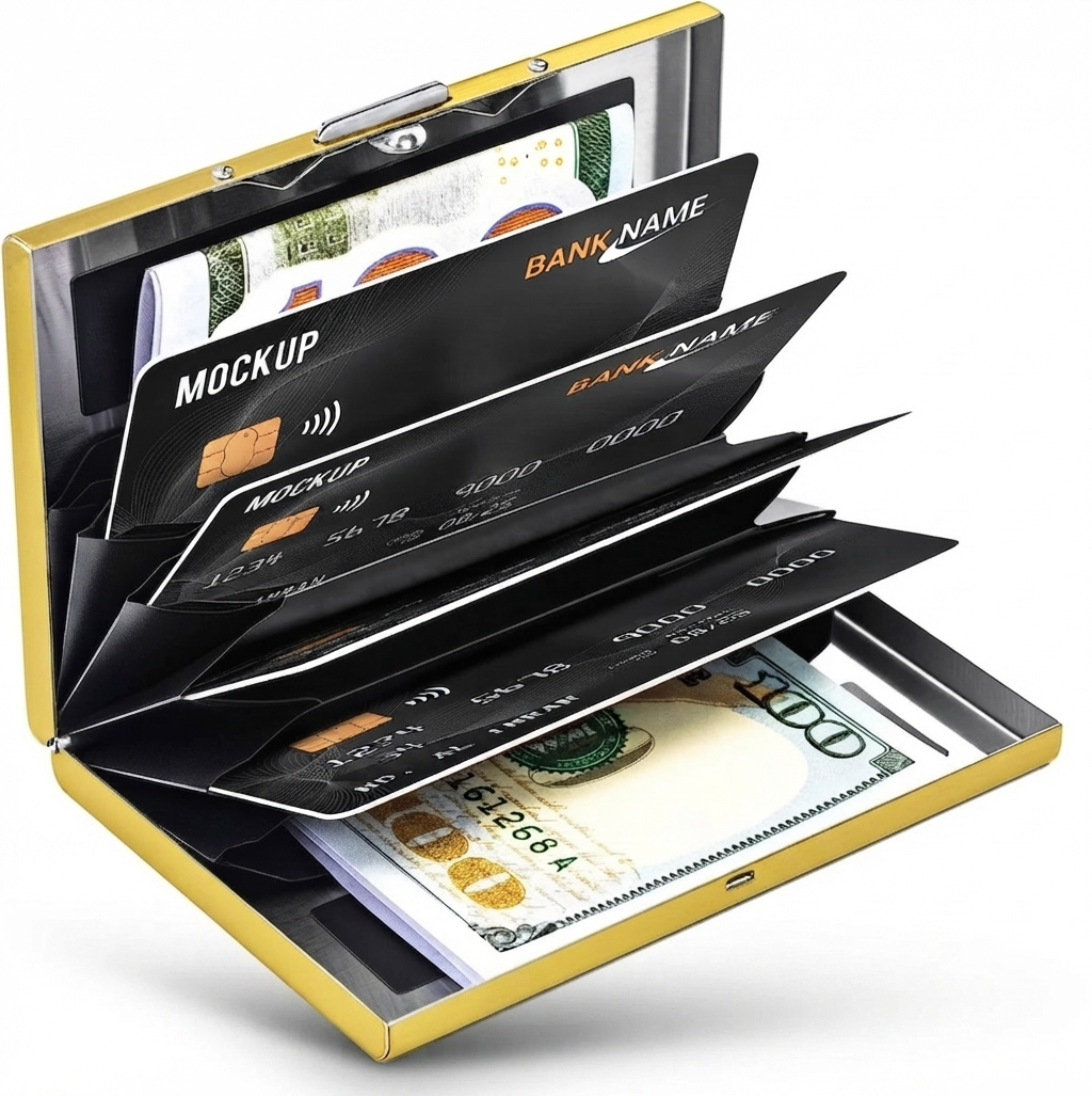 RFID Blocking Card Holder – Secure Storage with Slim Aluminum Design