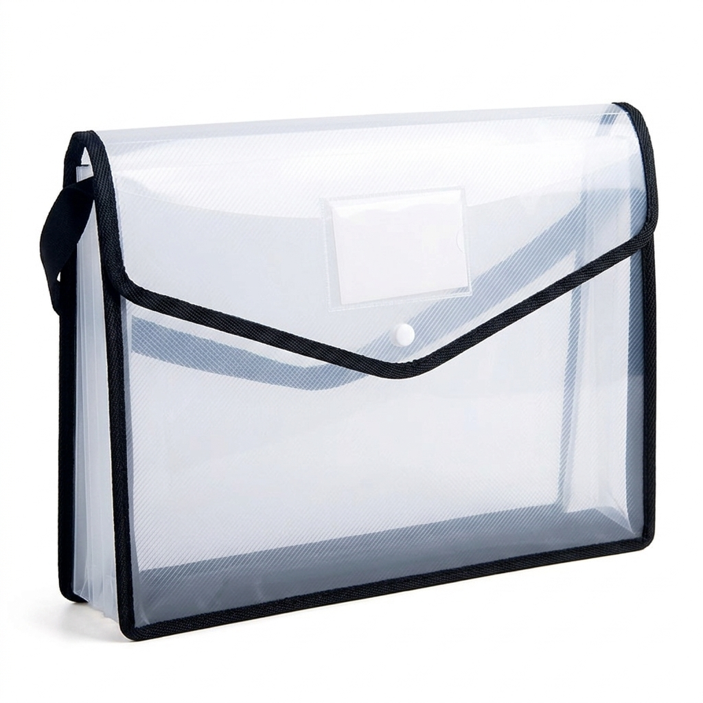 Large Waterproof A4 Folder – Secure Document Storage & Press Button Closure