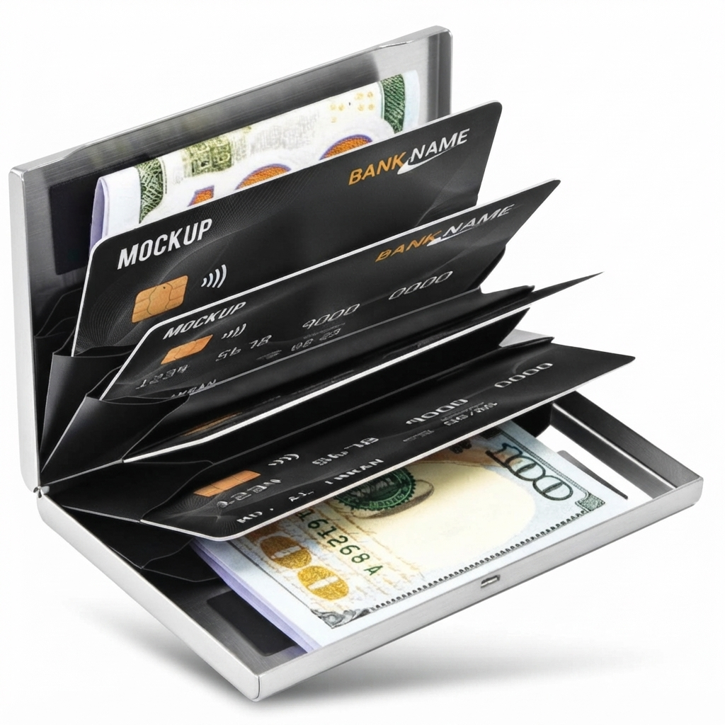 RFID Blocking Card Holder – Secure Storage with Slim Aluminum Design