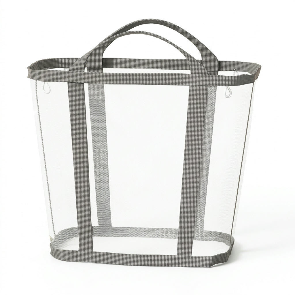 Laundry Basket – Portable Storage Large Capacity Nylon Mesh