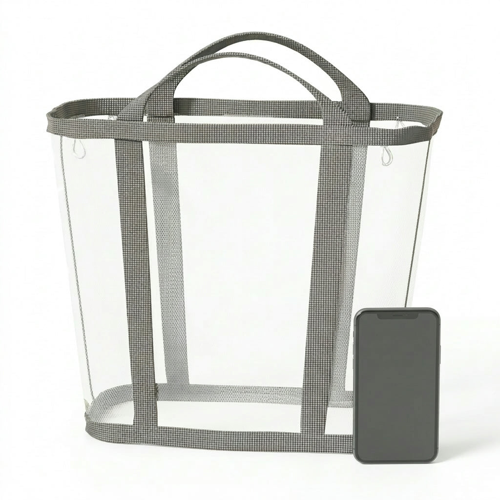 Laundry Basket – Portable Storage Large Capacity Nylon Mesh