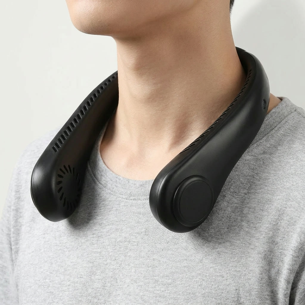 Mini Neck Fan – Portable Cooling 1200mAh Rechargeable Bladeless