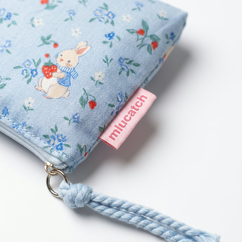 Rabbit Print Travel Cosmetic Bag – Large Capacity & Multifunctional Polyester