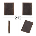 Load image into Gallery viewer, RFID Cow Leather Passport Wallet w/ Airtag &amp; Card Slots
