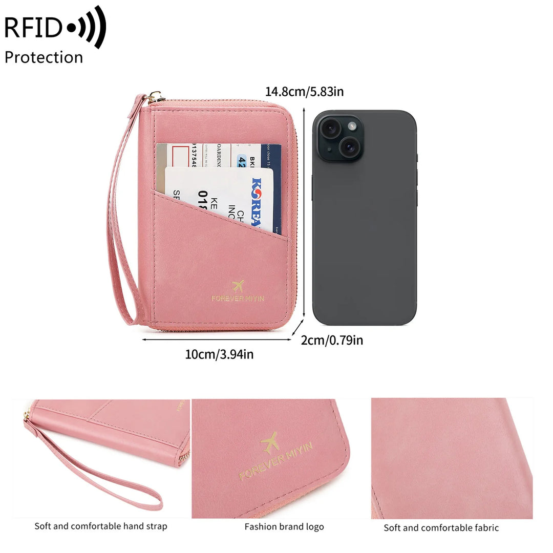 Retro RFID Passport Bag & Cover for Men & Women – Travel