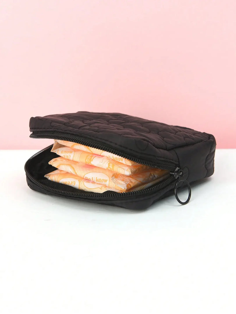Embroidered Sanitary Napkin Pouch for Travel & Storage