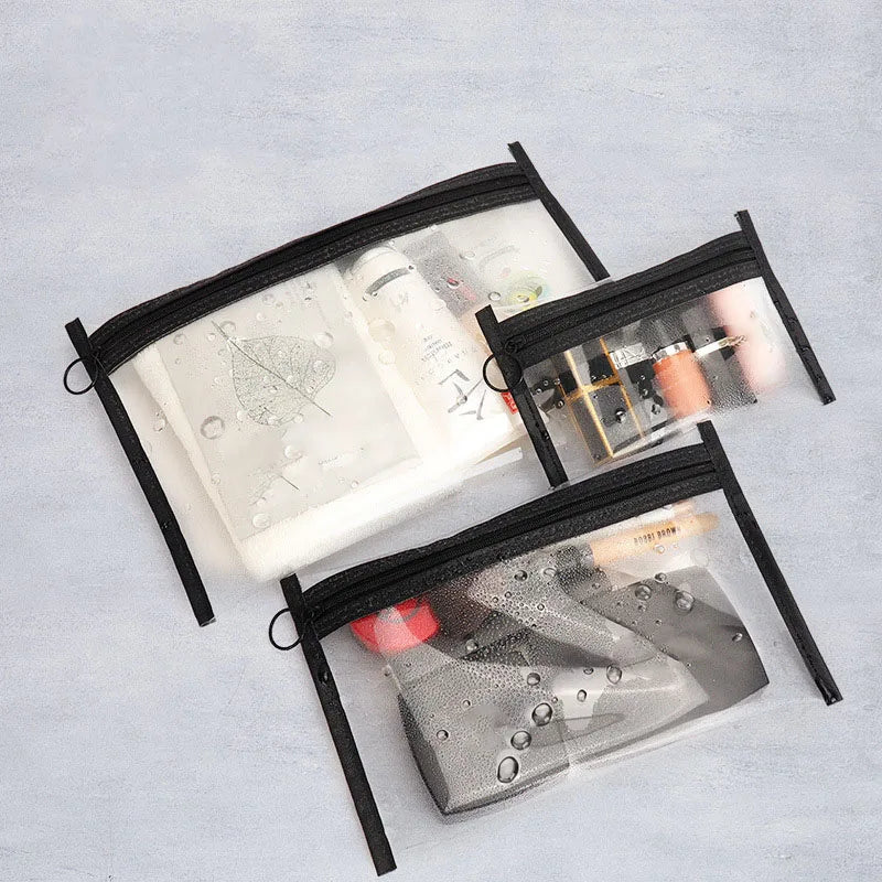Clear Travel Makeup Bag for Women – Zipper Cosmetic Case