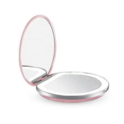 Travel LED Mirror 1X/3X, USB Compact Mini Pink for Purse