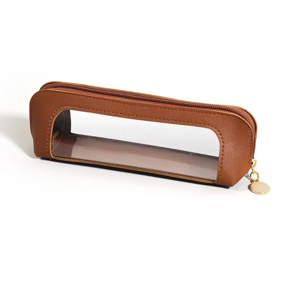 Portable PU Cosmetic Bag – Travel Toiletry & Brush Case