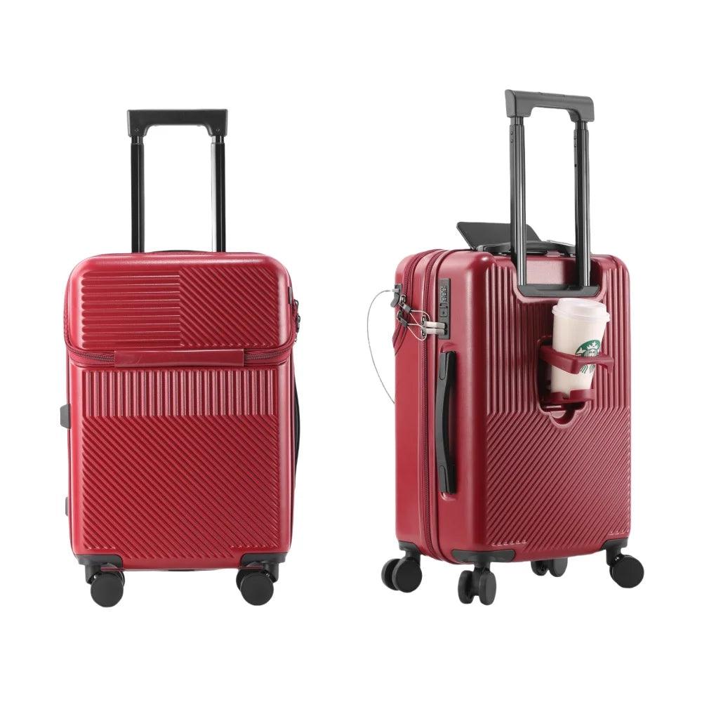 swivel wheel combination lock carry-on luggage, multi-purpose travel luggage - BonVoyage