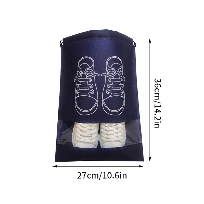 Portable Waterproof Shoe Storage Bags with Zipper Organizer