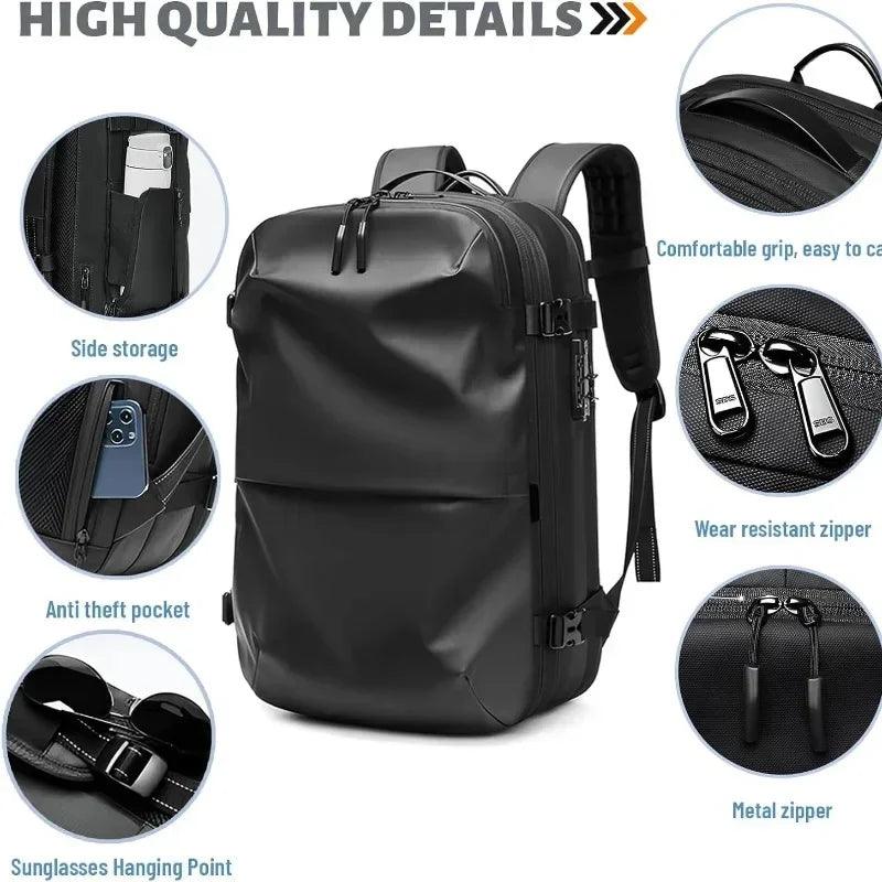 Travel Vacuum Compression Backpack for Men, Waterproof - BonVoyage