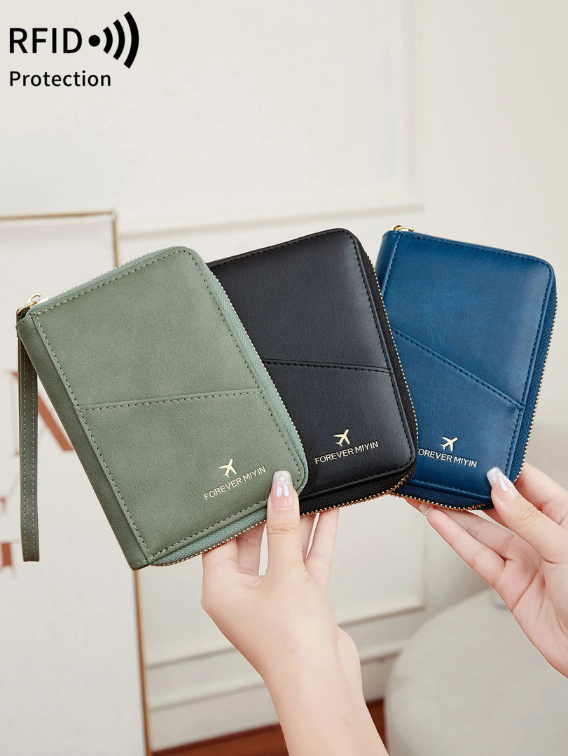 Retro RFID Passport Bag & Cover for Men & Women – Travel