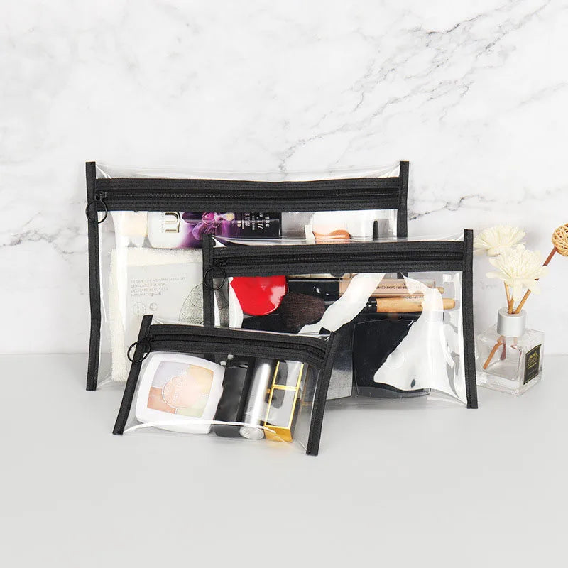 Clear Travel Makeup Bag for Women – Zipper Cosmetic Case