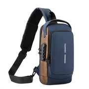 Men's Anti-Theft USB Sling Bag Crossbody Travel Chest Pack
