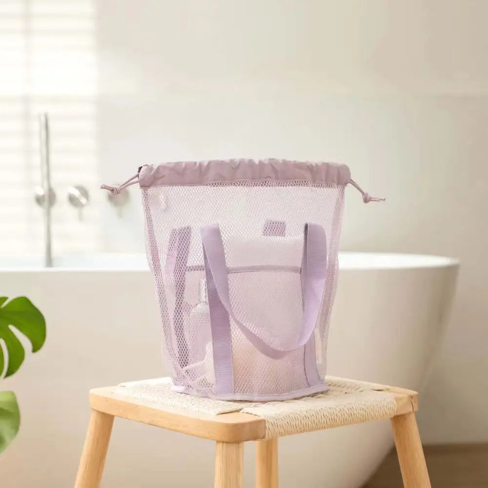 Foldable Mesh Nylon Cosmetic Bag – Large Capacity Pouch