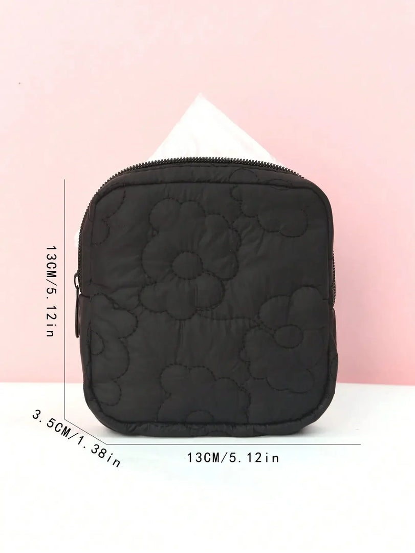 Embroidered Sanitary Napkin Pouch for Travel & Storage