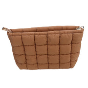 Travel Puffer Makeup Bag – Quilted Cosmetic Organizer Case