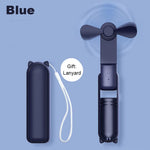 Load image into Gallery viewer, Mini USB Fan 2000mAh 3-Speed Foldable Pocket Power Bank
