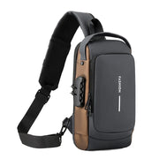 Men's Anti-Theft USB Sling Bag Crossbody Travel Chest Pack