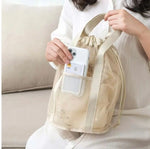 Load image into Gallery viewer, Foldable Mesh Nylon Cosmetic Bag – Large Capacity Pouch
