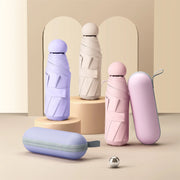 6-Rib Umbrella with Bag, UV Protection, Portable for Travel