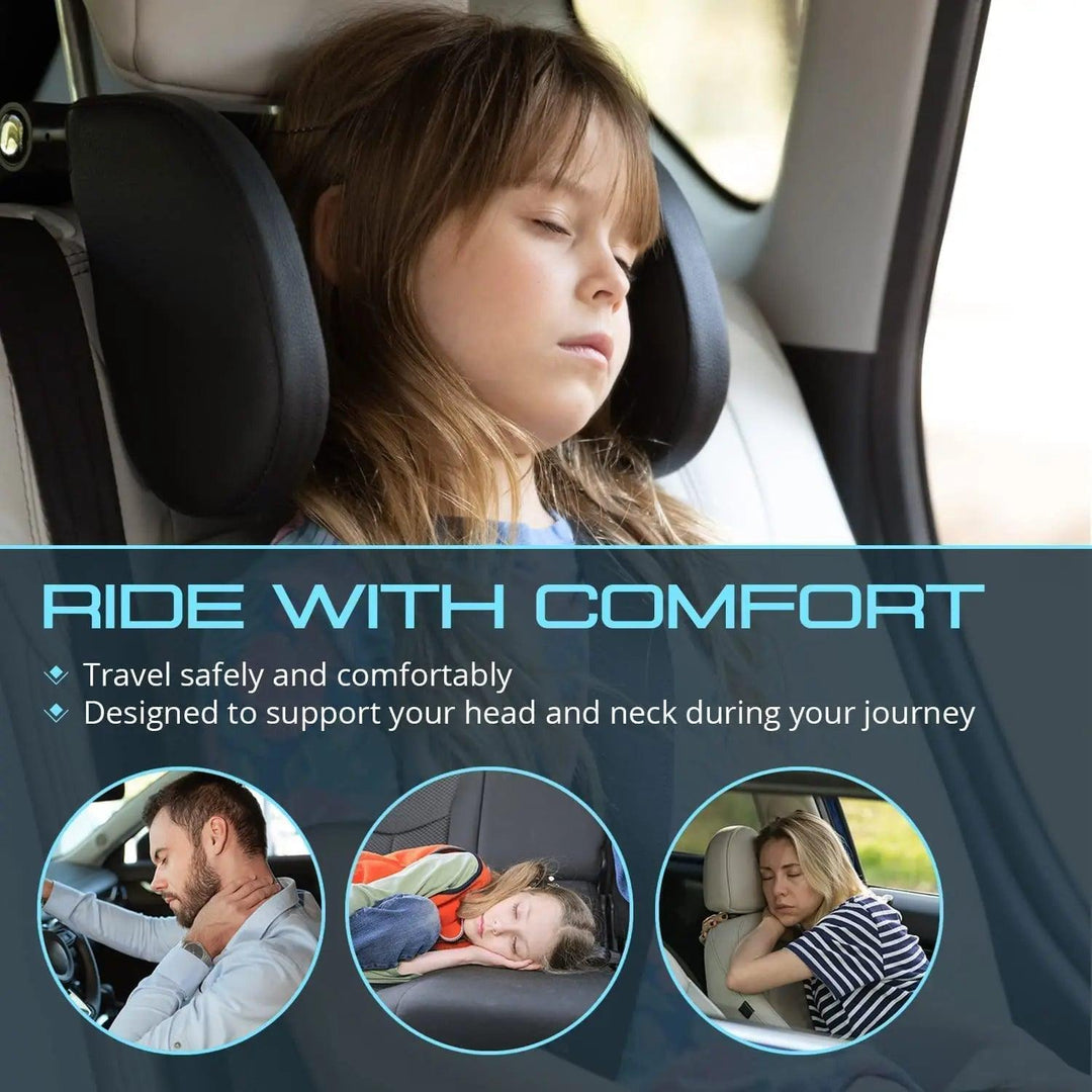 Adjustable Car Neck Headrest Pillow for Travel - BonVoyage