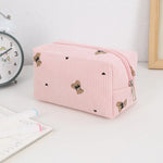 Load image into Gallery viewer, Kawaii Corduroy Makeup Bag Travel Toiletry Pouch Case
