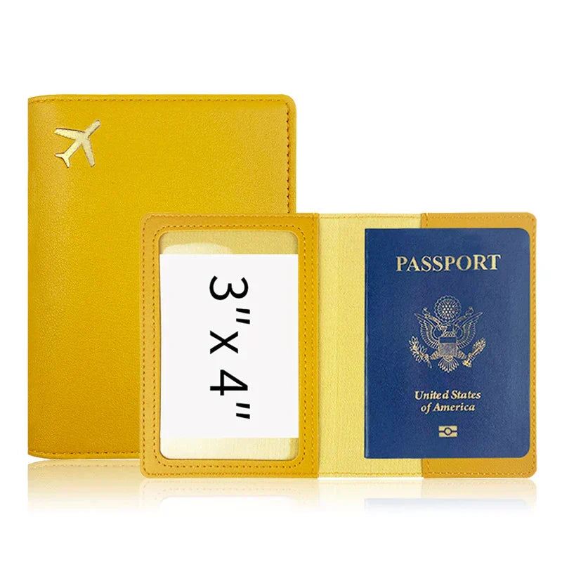 PU Leather Travel Passport Holder Case, Thickened & Protective