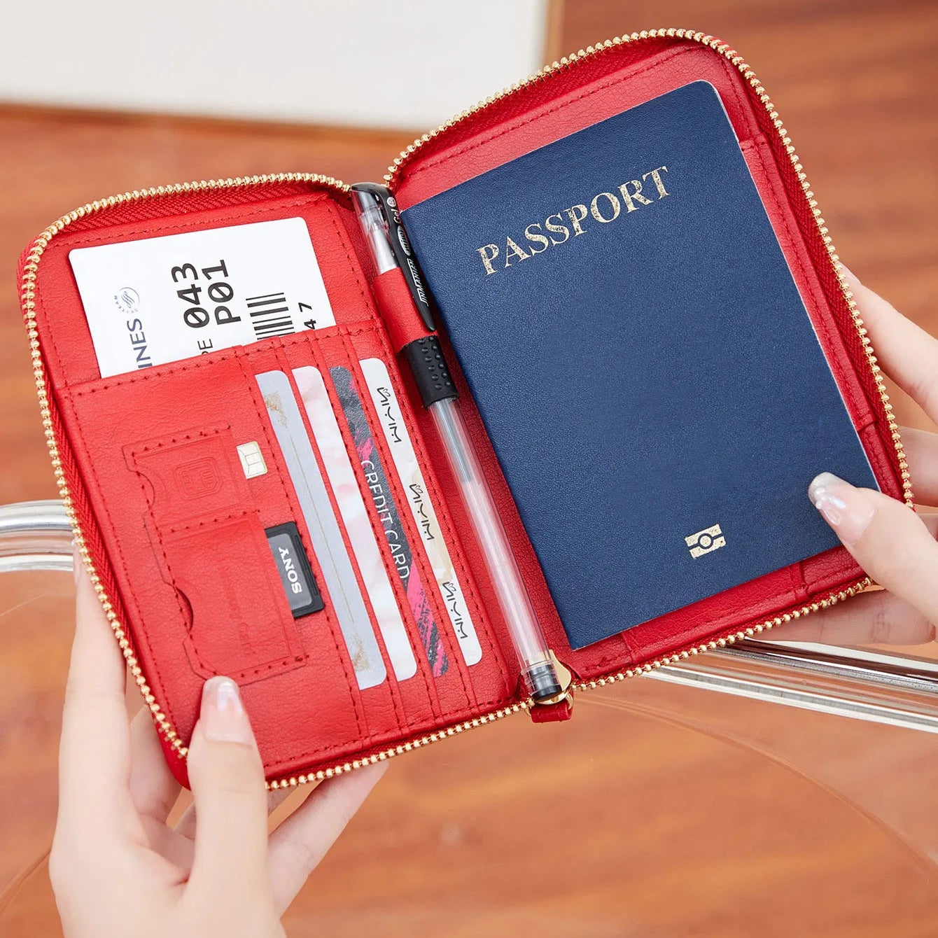 Retro RFID Passport Bag & Cover for Men & Women – Travel