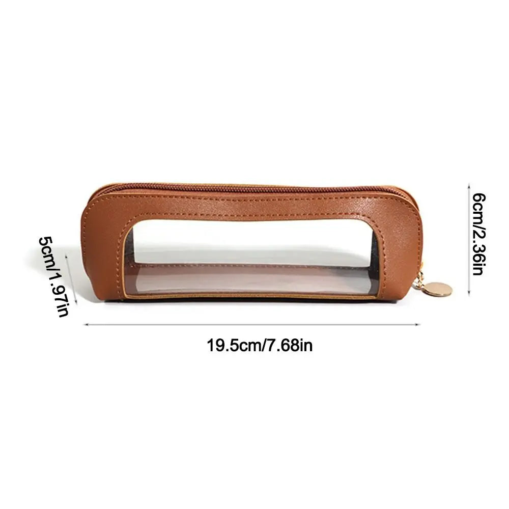 Portable PU Cosmetic Bag – Travel Toiletry & Brush Case
