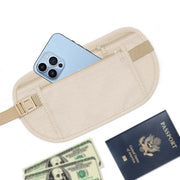 Invisible Travel Waist Pack for Passport, Money & Security Bag