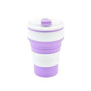 350/500ML Silicone Collapsible Cup with Cover, Travel Mug