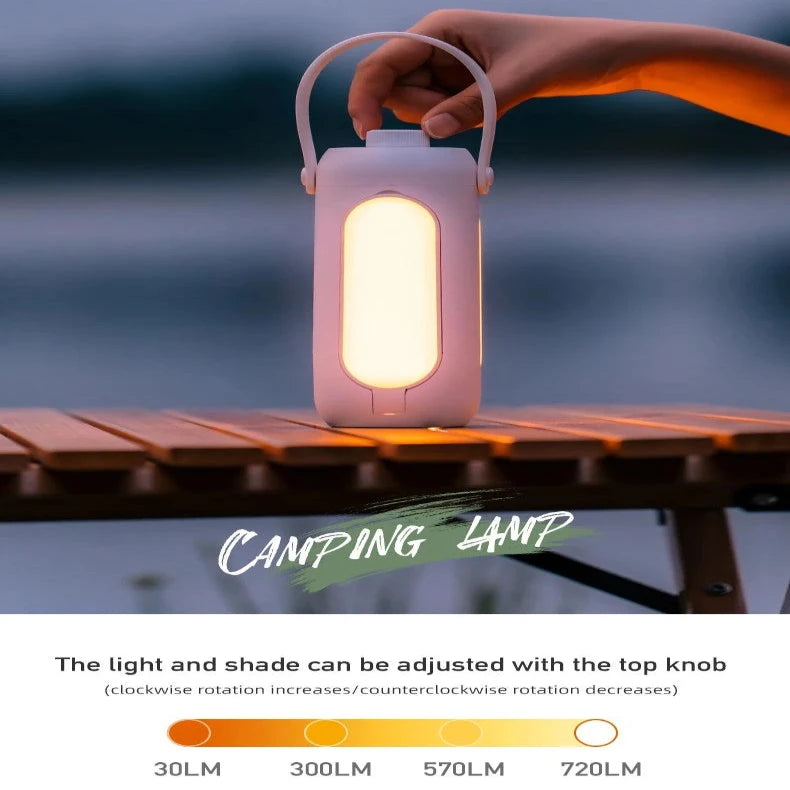 Portable Rechargeable Camping Lantern with 10000mAh Battery - BonVoyage