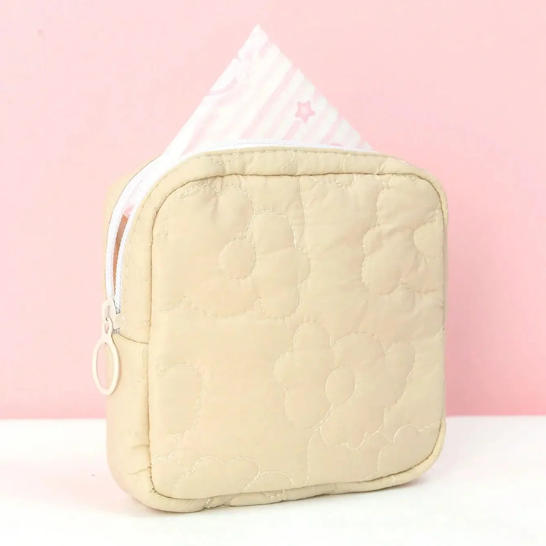 Embroidered Sanitary Napkin Pouch for Travel & Storage