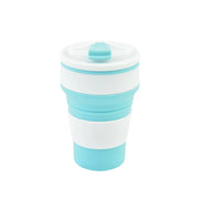 350/500ML Silicone Collapsible Cup with Cover, Travel Mug