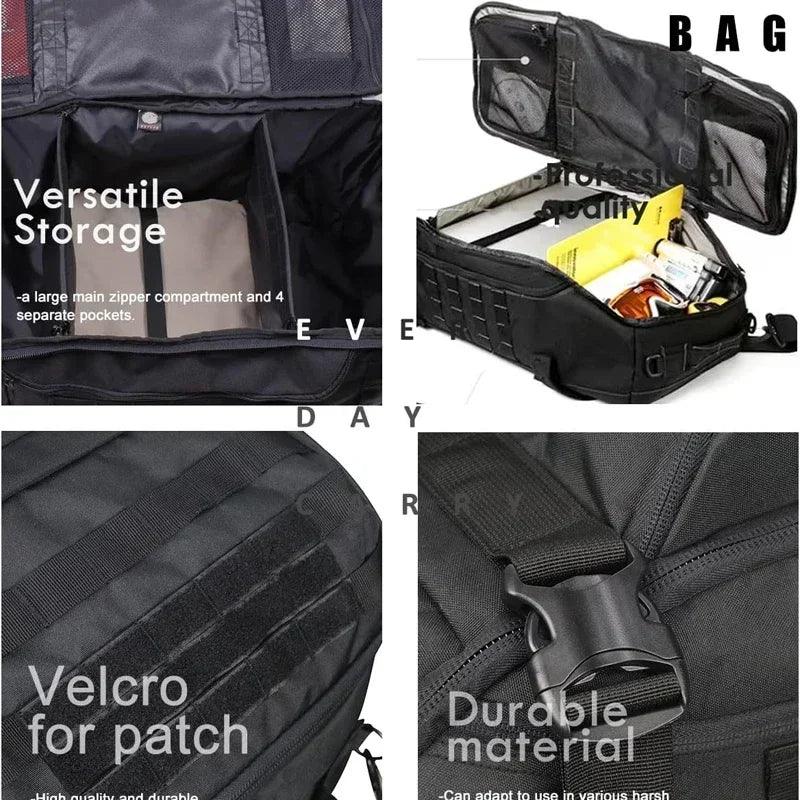 Tactical Duffel Bag - Waterproof, Adjustable Strap - BonVoyage